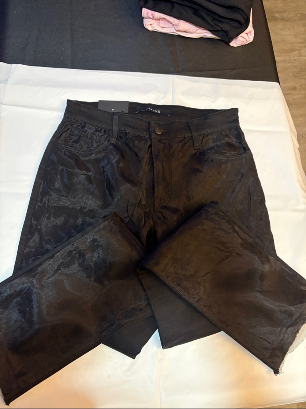 J Brand Black Denim Jeans with Branded Button